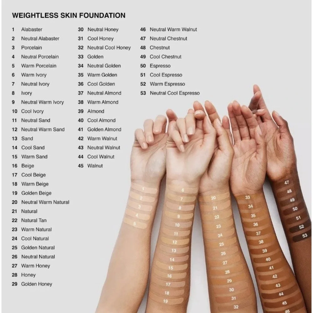 Bobbi Brown Weightless Skin Foundation SPF15 N-090 Neutral Walnut 30ml Full Size